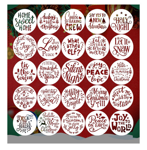 Aiex 25pcs christmas stencils - aiex,
