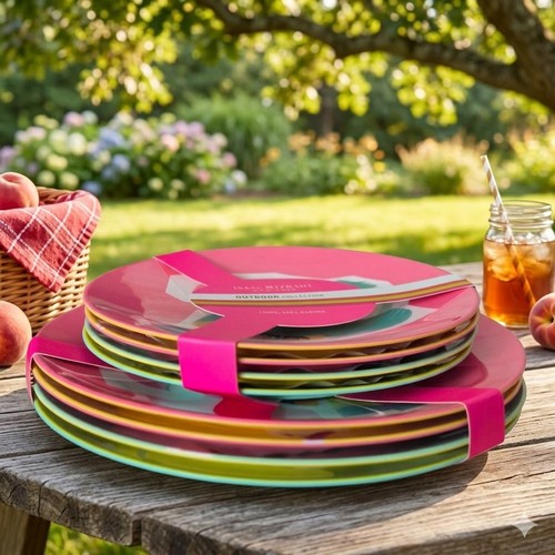 Summer picnic melamine plates - picnic,
