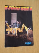 PRE USED FORD 555 TRACTOR DIGGER BACKHOE LOADERS COLOUR FARMING BROCHURE VGC