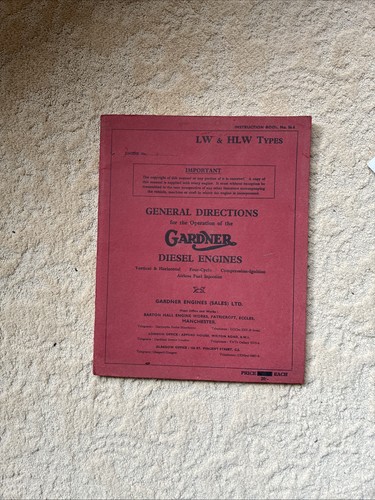 Vintage gardner engine - lw,