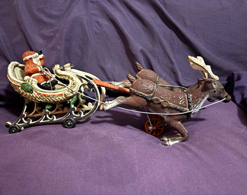 Santa sleigh with reindeer - santa,