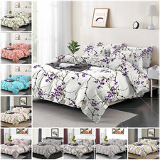 100% EGYPTIAN COTTON PRINTED DUVET COVER SET QUILT BEDDING SETS DOUBLE KING SIZE