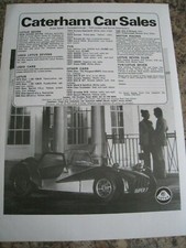  CATERHAM CAR SALES LOTUS
