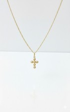 18k solid yellow gold crucifix - solid,