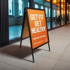 A1 Black A-Board Pavement Sign Double Sided Outdoor Poster Display A-Frame