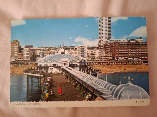 West pier brighton postcard - west,
