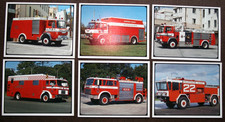 FIRE TENDER TRUCKS    6 x New Zealand Fire Appliance Photocards
