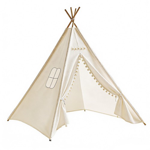 Large canvas kids teepee star - large,
