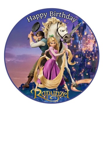 Rapunzel birthday cake toppers - cake,