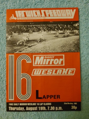 Ipswich speedway 1982 - ipswich,