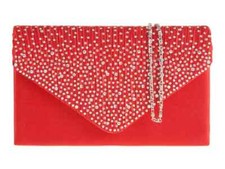 Ladies Satin diamante Clutch