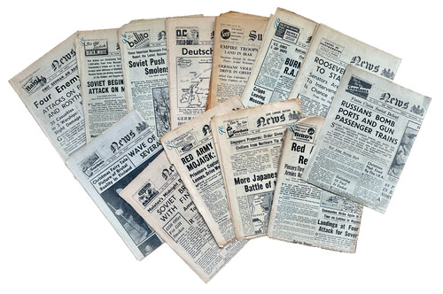 Ww2 british newspapers - newspapers, x