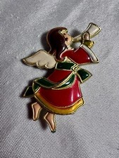 Angel Blowing Horn Pin Brooch