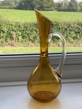Empoli Amber glass pitcher Jug