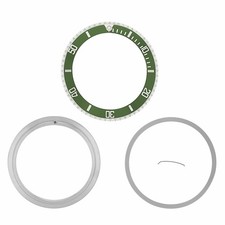 BEZEL RETAINING + CERAMIC FOR ROLEX SUBMARINER KERMIT ENGRAVED 16800 16610 GREEN