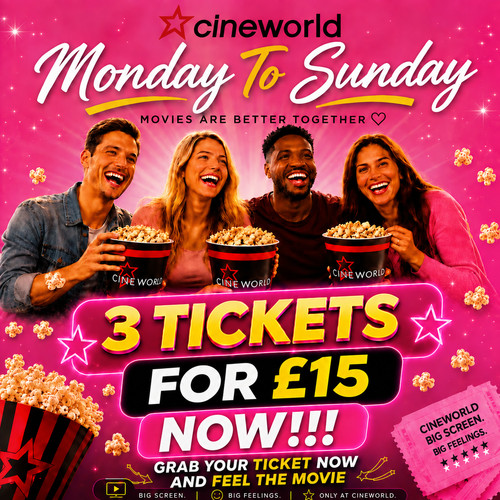 Cineworld cinema tickets - x,
