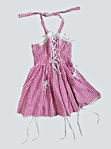 Red white chequed - red,