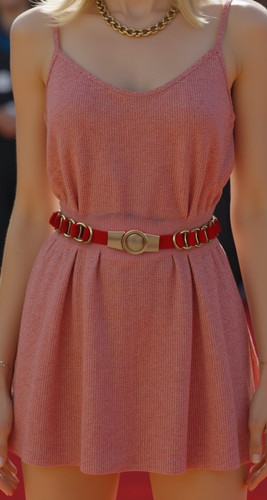 Women red stretch narrow strap - stretch,
