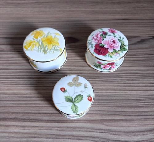 Bone china trinket boxes - 3,