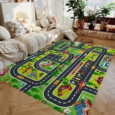 Non Slip Kids Play Mat City