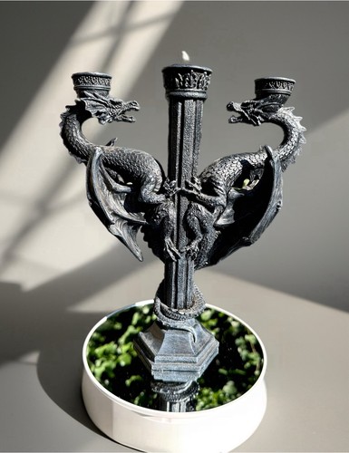 Dragon altar candelabra - dragon's,