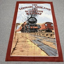 The London Midland And Scottish Railway Tea Towel Vintage Steam Train