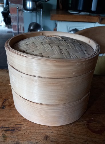 Bamboo steamer 8in diameter - bamboo,