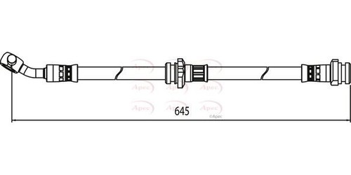 Apec front right brake - right, hose