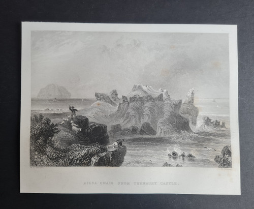 Antique print ailsa - (1838),