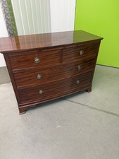 Victorian Bow Front Mahogany Chest Of Drawers