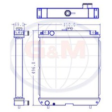 Radiator for KUBOTA Lawn Mower