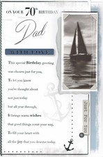 DAD 70th BIRTHDAY CARD Age 70