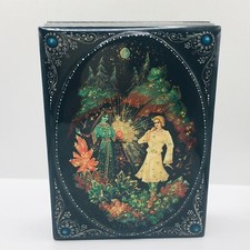 Vintage Russian Legend Palekh Papier Mache Jewellery Box
