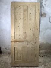 31 5/8"X 72 1/8" Victorian Internal Stripped Pine Four Panel Door 2over2 Old