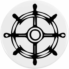 'Ship Helm' Button Pin Badges