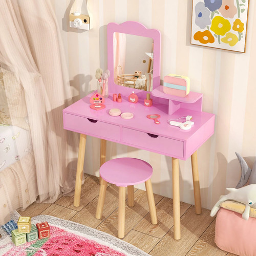 Kids vanity table and - table, stool