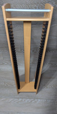 Light Wood DVD Storage Tower Cabinet Holds 36 DVD Slight Wear - Read - Used
