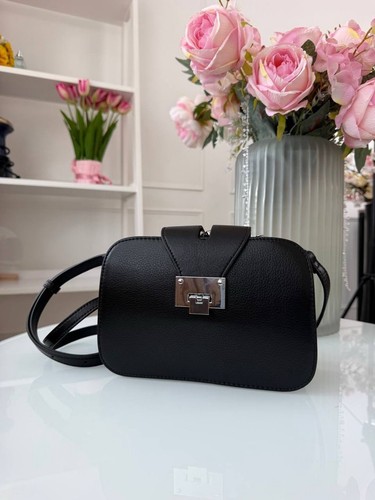Leather black bag cross - black,
