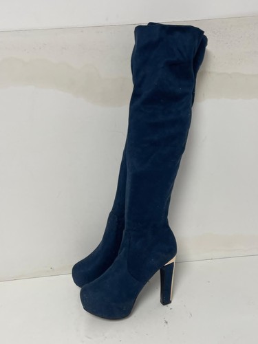Ladies navy blue faux - navy,