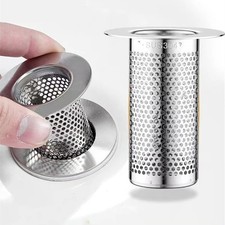 Stainless Steel Plug Strainer Sink Shower Drain Filter Cover Hair Catcher