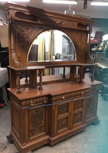 Carved oak sideboard j - carved, r.j