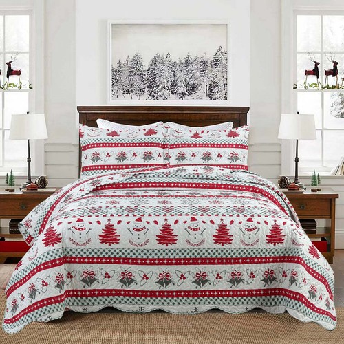 Piece christmas quilt - 3-piece,
