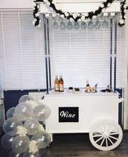 Prosecco Cart & Flower wall