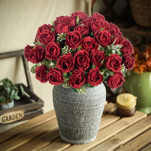 Heads silk rose artificial - heads,
