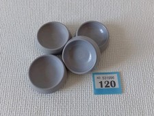 4x Vintage Grey Furniture Casters Carpet Feet Cups Bakelite? #120