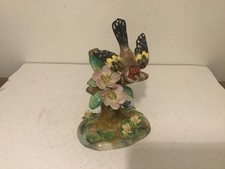 J.T. Jones Crown Staffordshire European Goldfinch w/ Flowers Fine Bone China