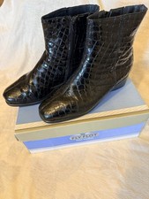 FlyFlot Black Patent Croc