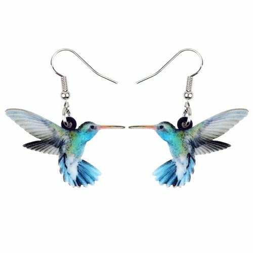 Hummingbird dangling earrings - hummingbird,