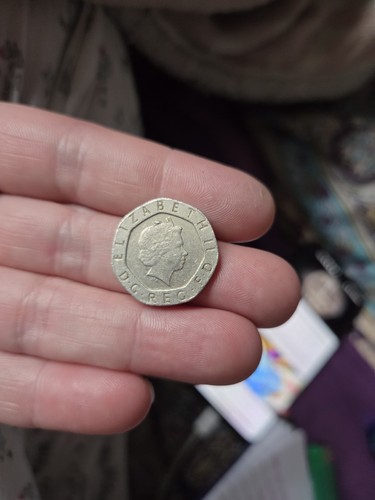Rare 2001 british 20p coin - rare,