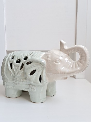 Ceramic elephant ornament - ceramic,